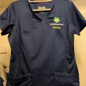 Healing Hands Navy Blue Nursing Top